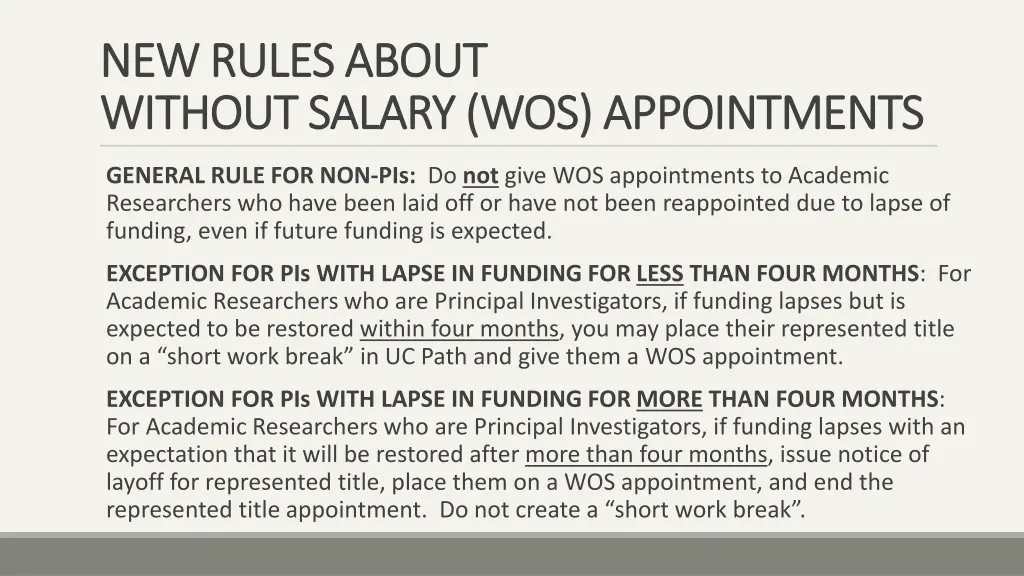 new rules about new rules about without salary