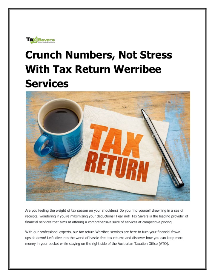 crunch numbers not stress with tax return