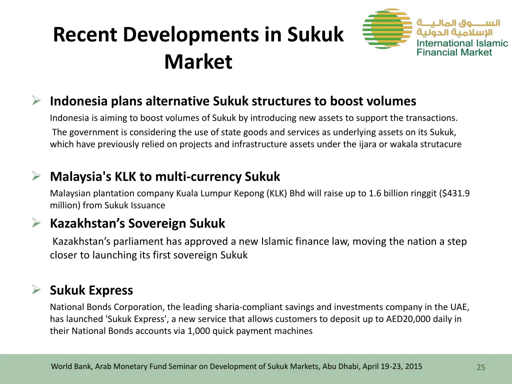 recent developments in sukuk market 1