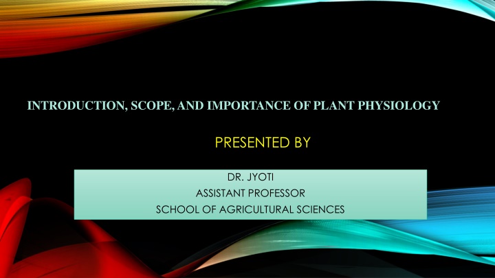 introduction scope and importance ofplant