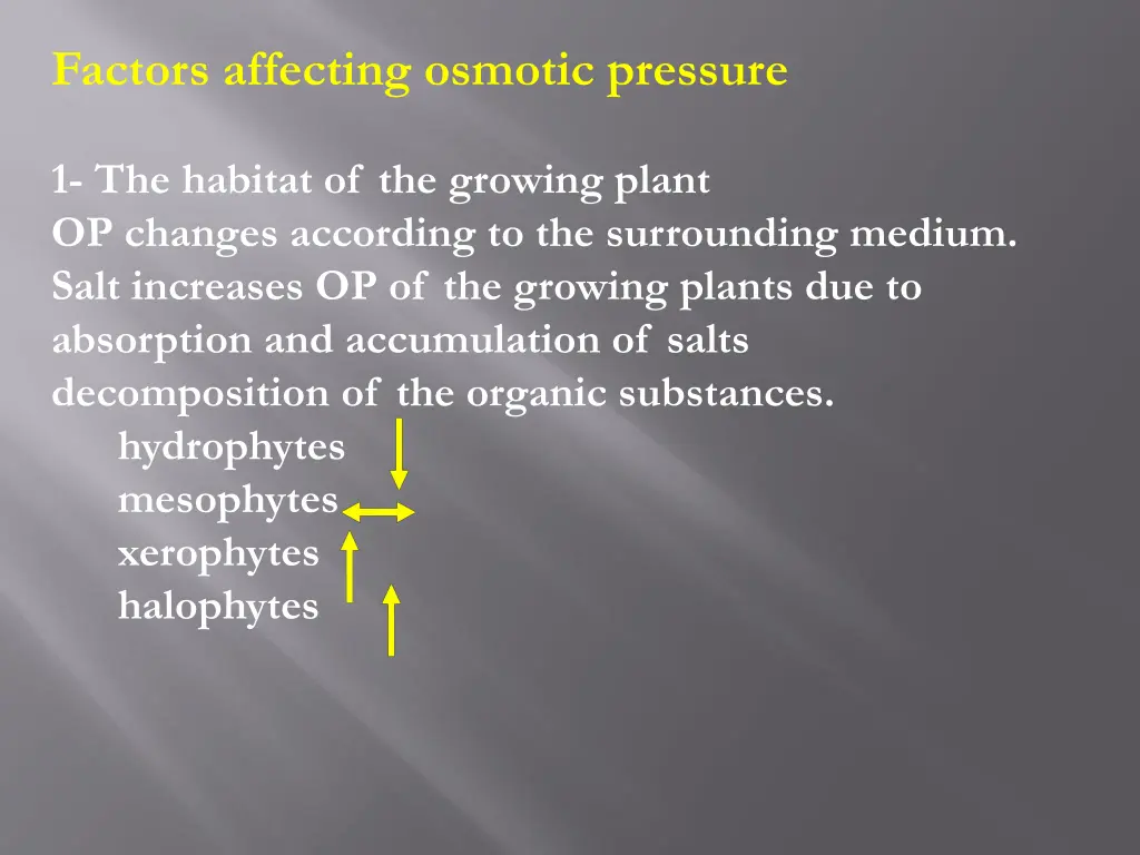 factors affecting osmotic pressure