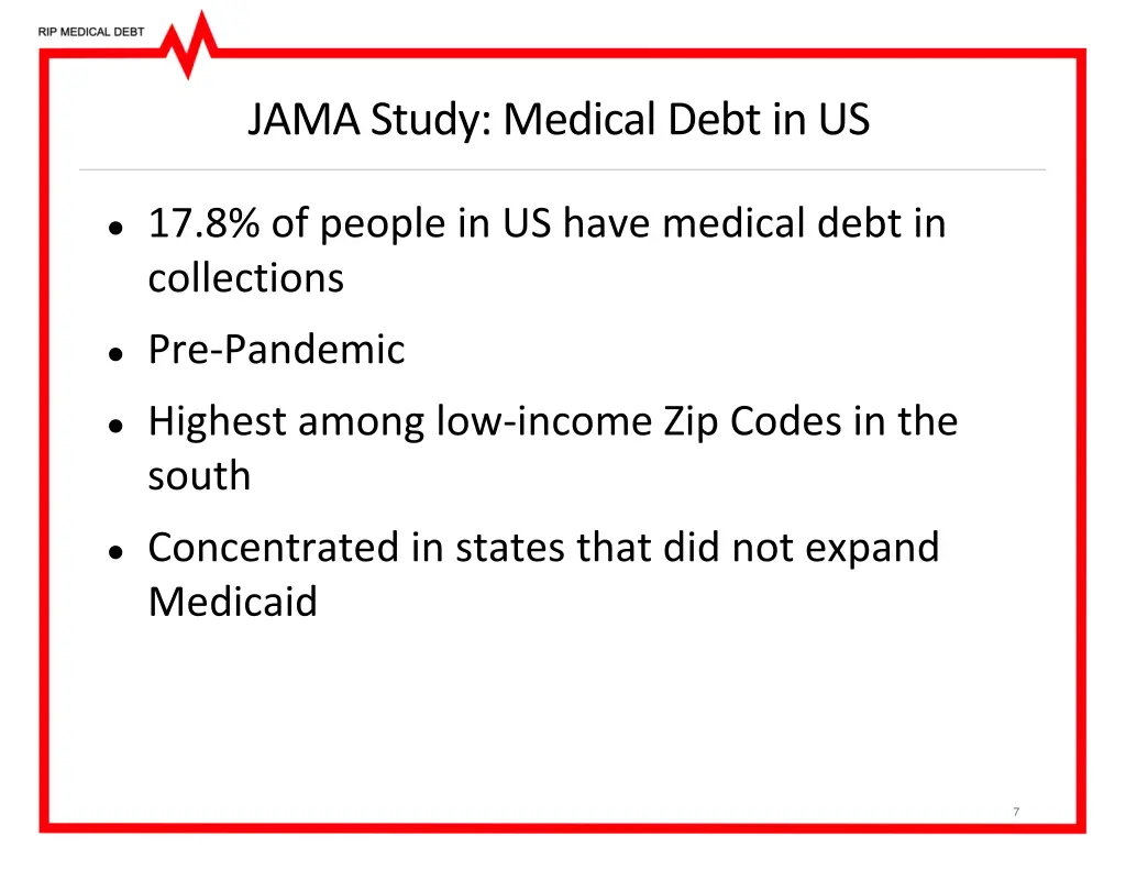 jama study medical debt in us