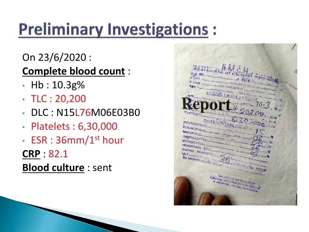 on 23 6 2020 complete blood count