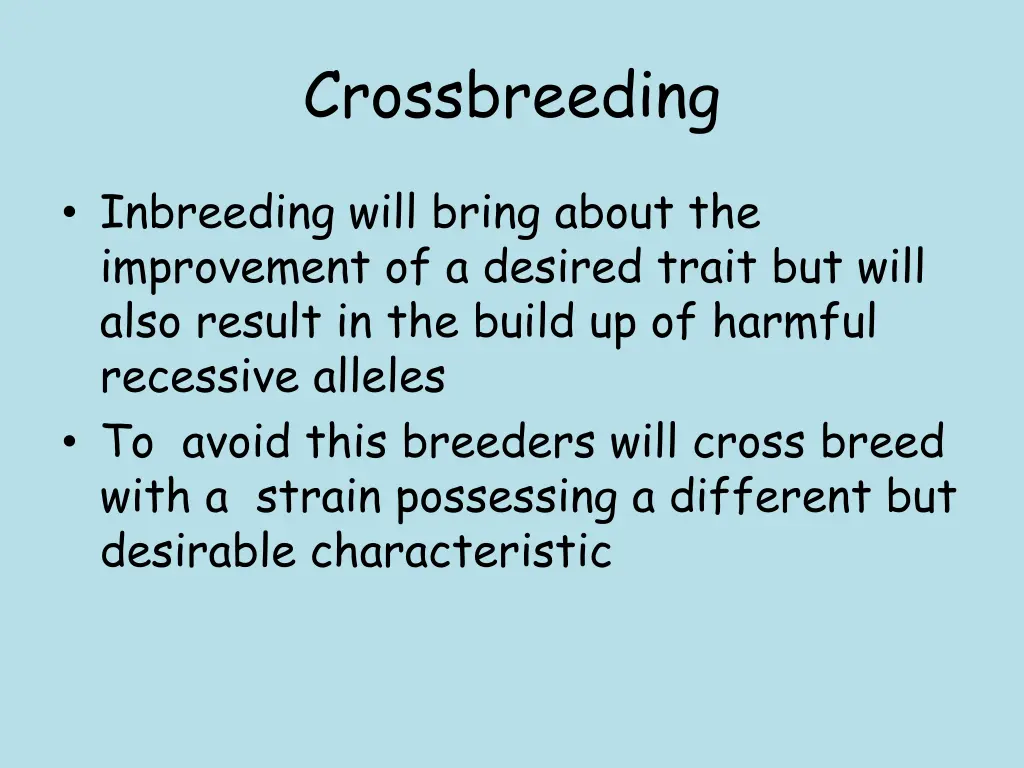 crossbreeding