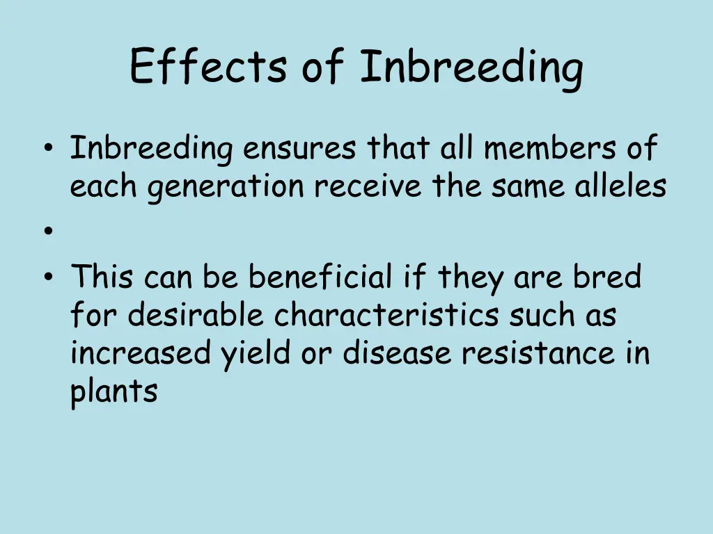 effects of inbreeding