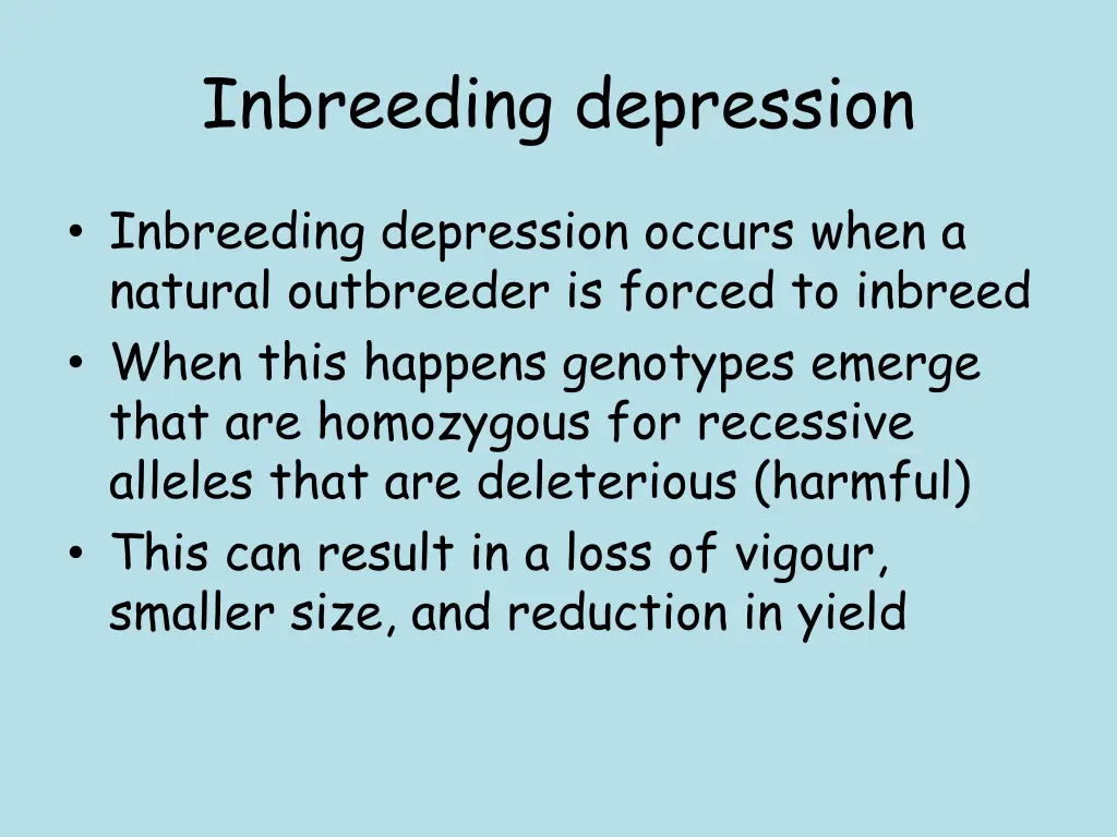 inbreeding depression