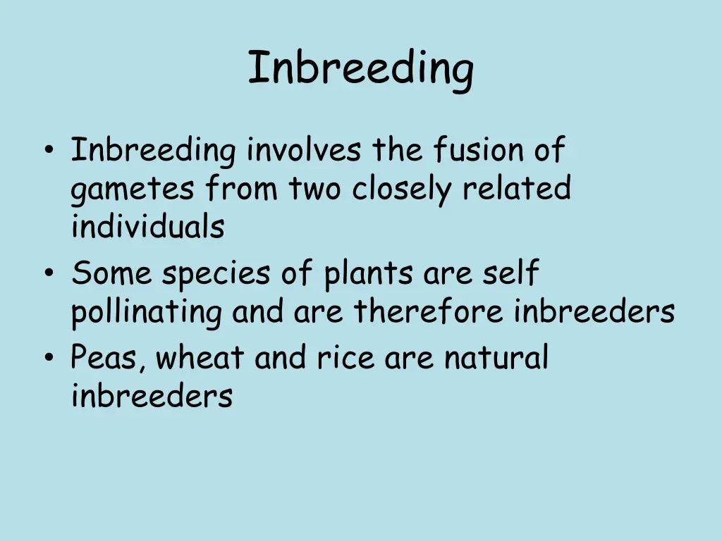 inbreeding