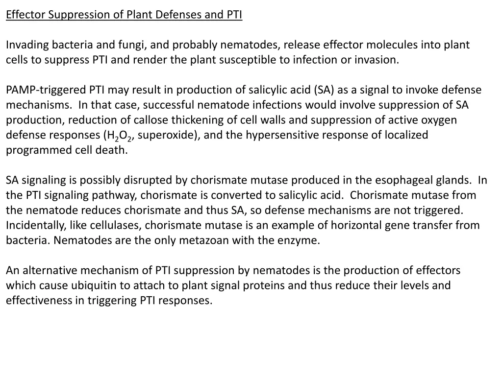 effector suppression of plant defenses and pti