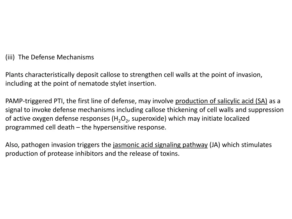 iii the defense mechanisms