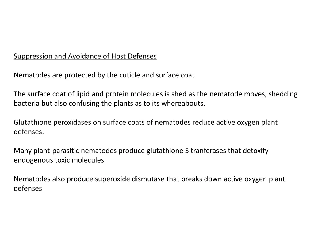 suppression and avoidance of host defenses