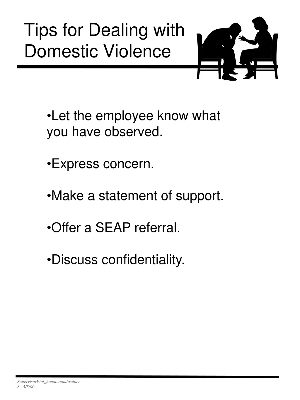 tips for dealing with domestic violence