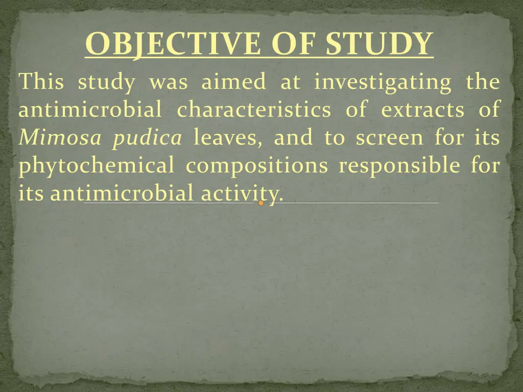 objective of study this study was aimed