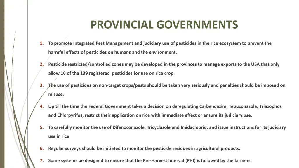 provincial governments