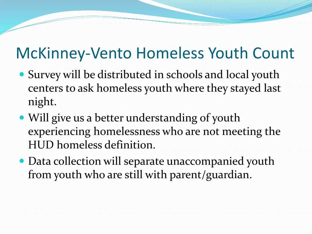 mckinney vento homeless youth count