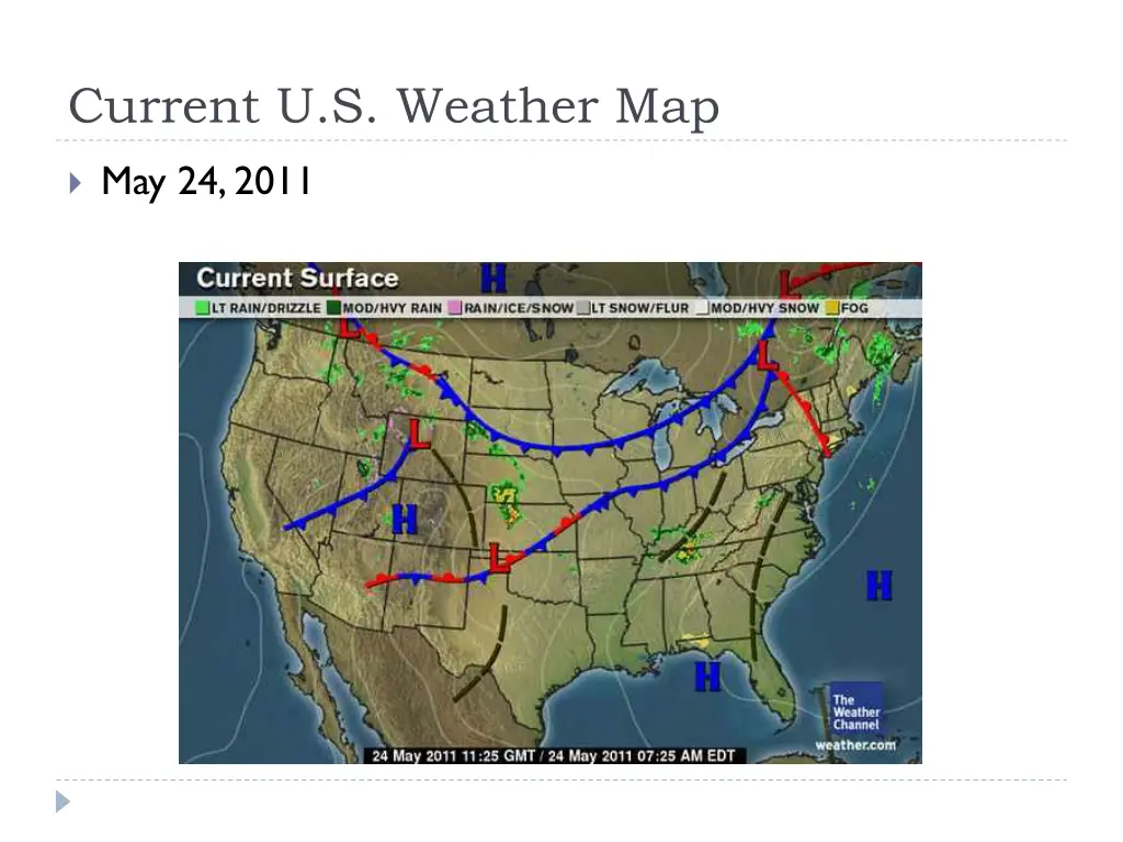 current u s weather map