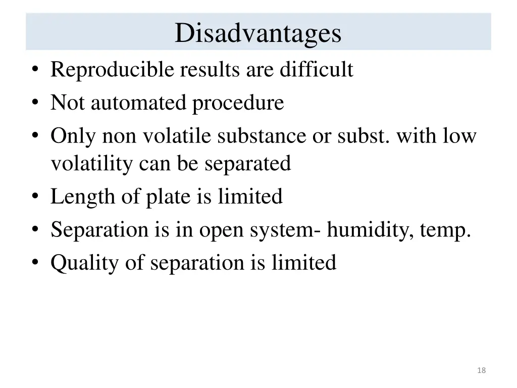 disadvantages