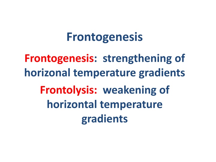 frontogenesis