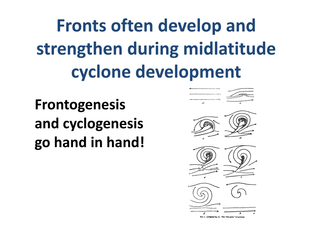 fronts often develop and strengthen during