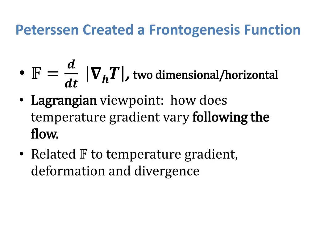 peterssen created a frontogenesis function