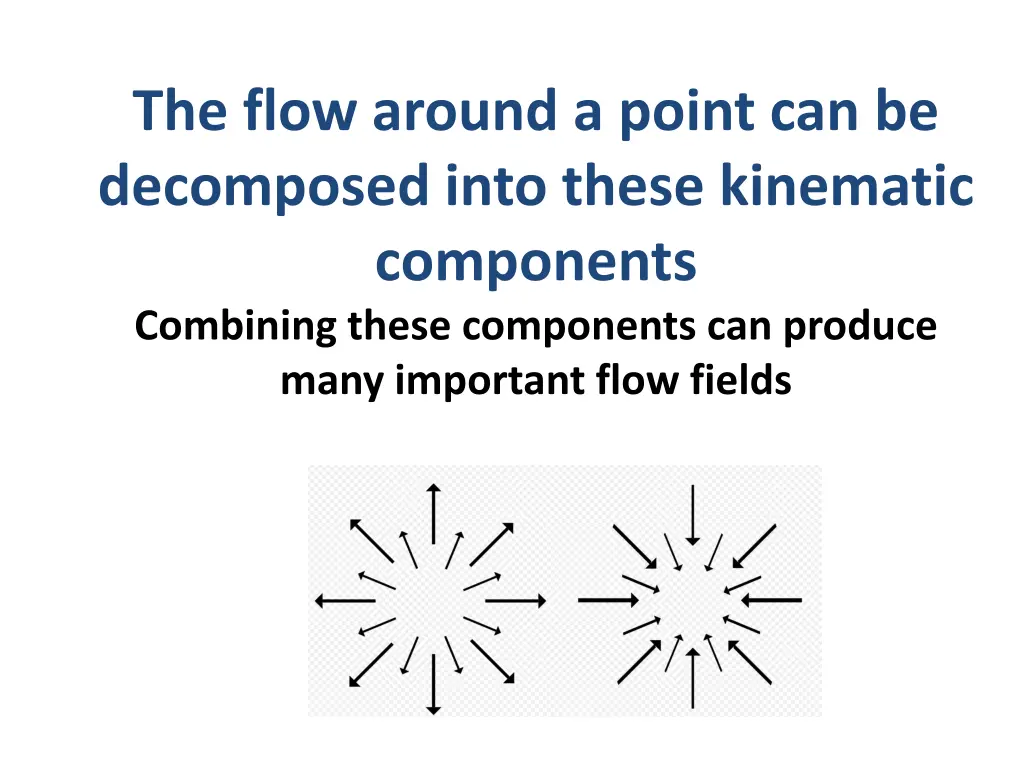 the flow around a point can be decomposed into