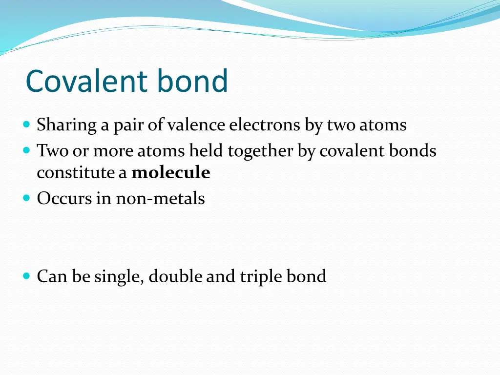 covalent bond