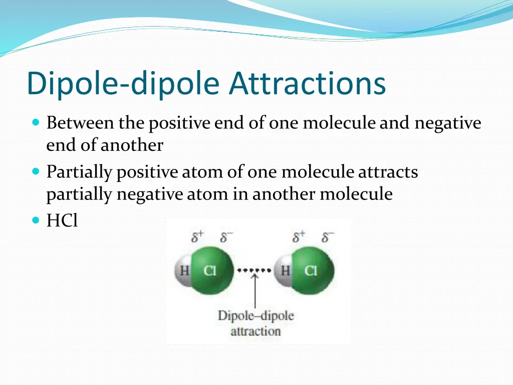 dipole dipole attractions