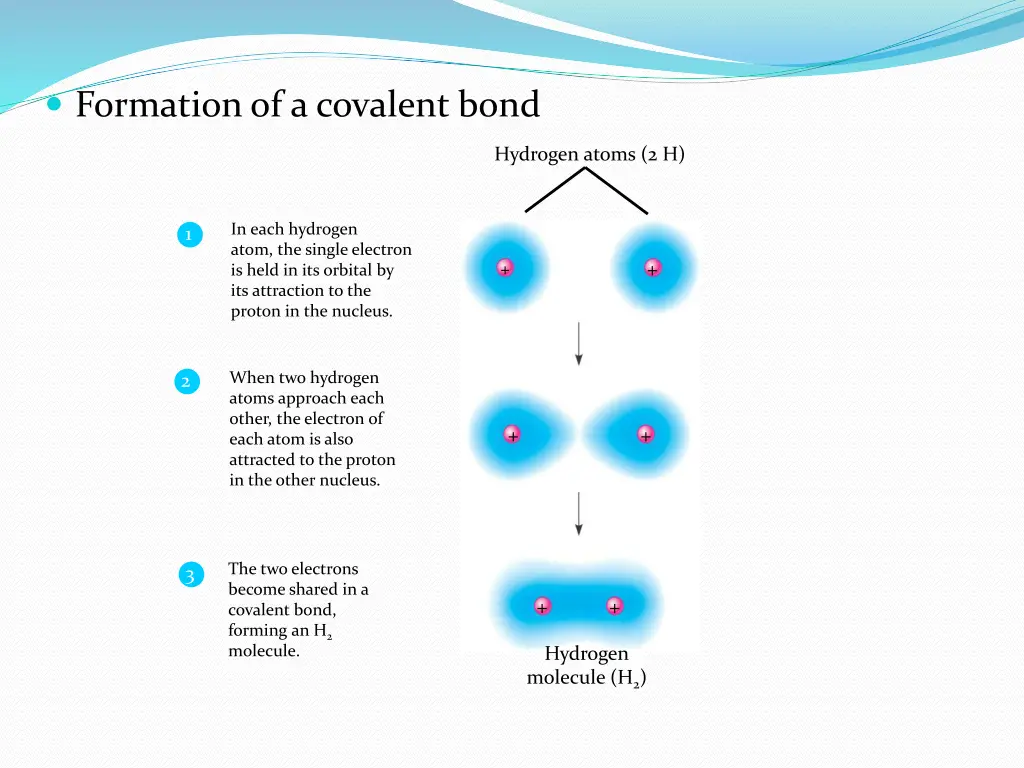 formation of a covalent bond