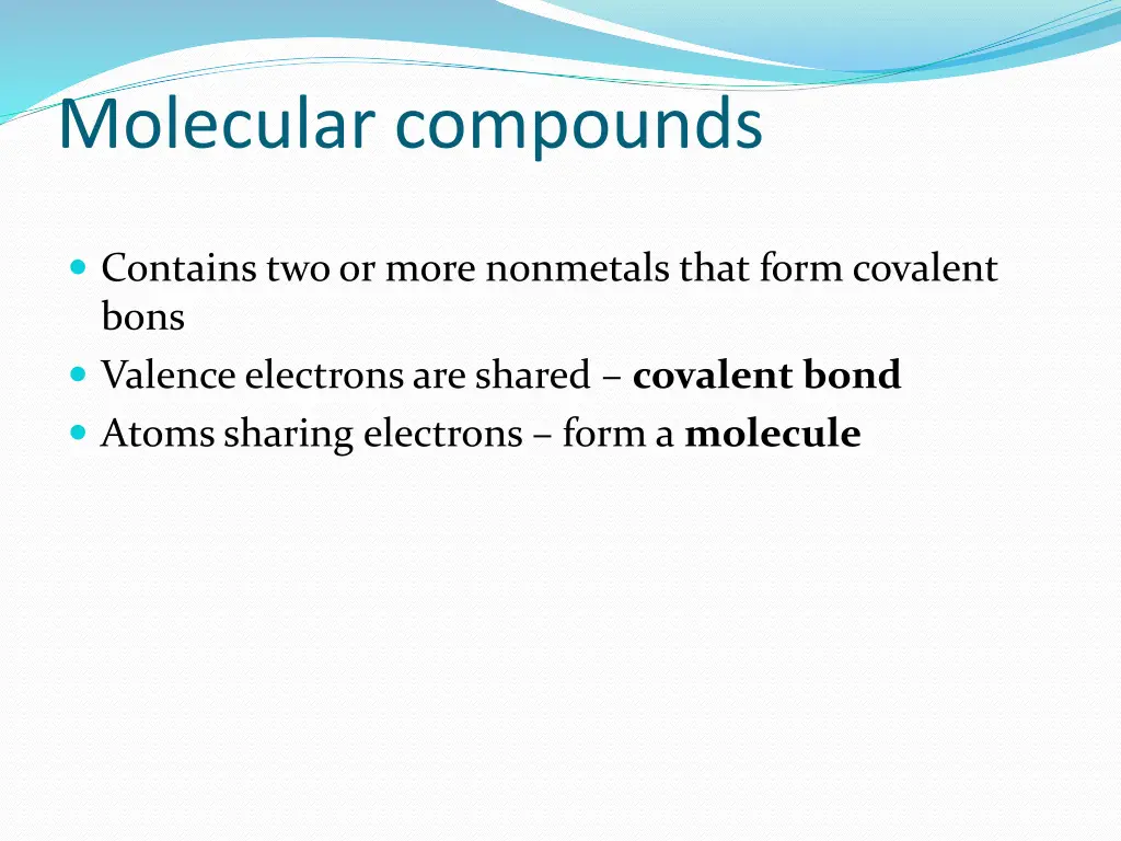 molecular compounds 1