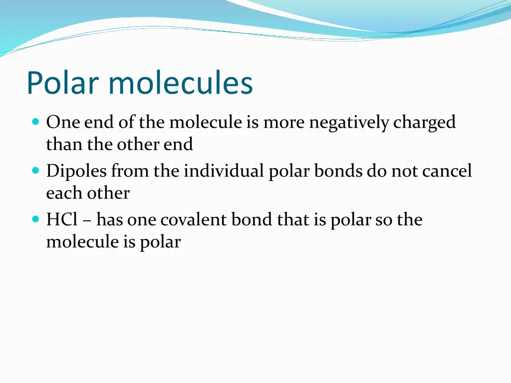 polar molecules