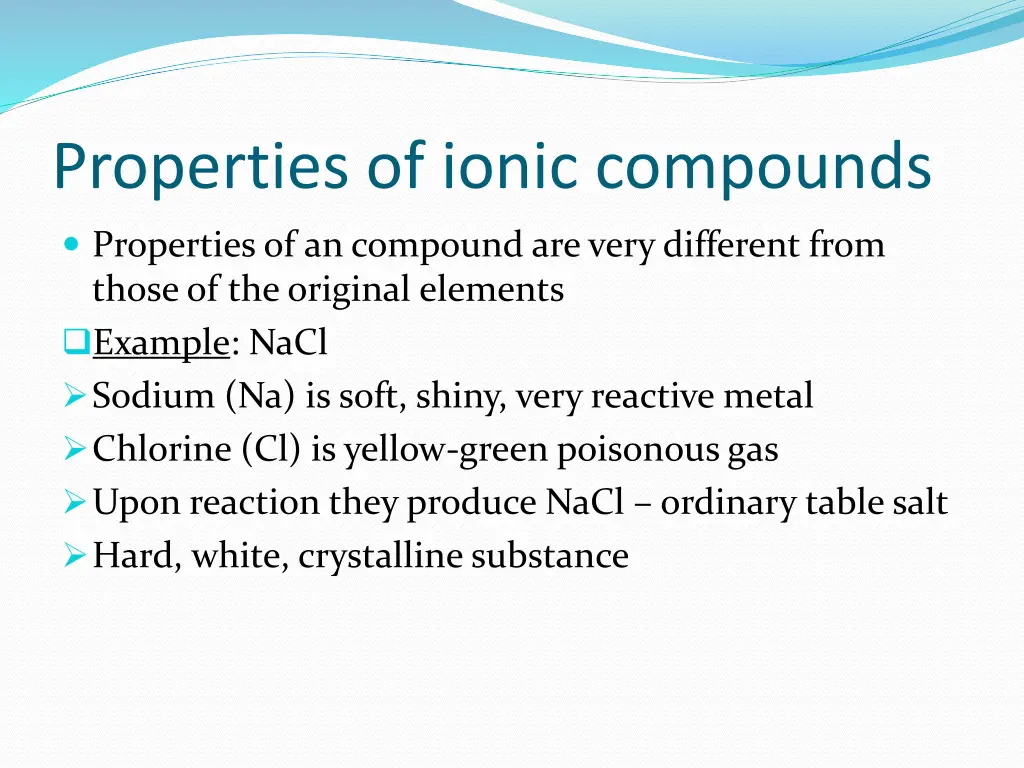 properties of ionic compounds