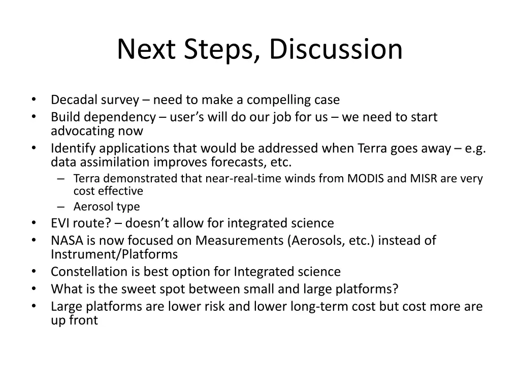 next steps discussion