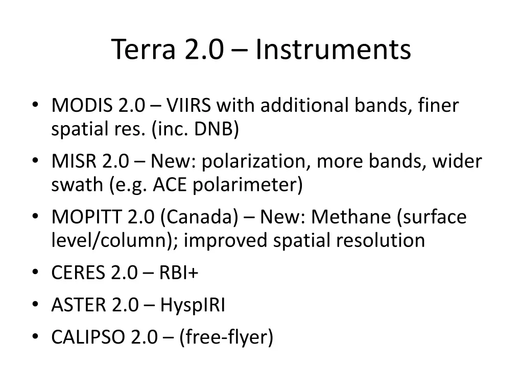 terra 2 0 instruments