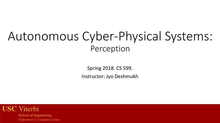 autonomous cyber physical systems perception