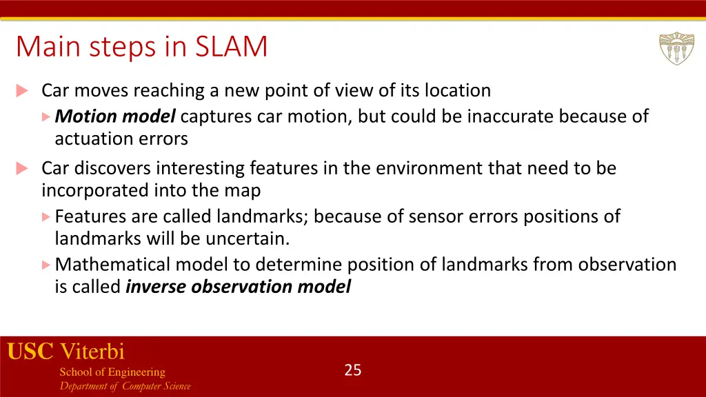 main steps in slam