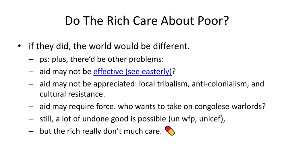 do the rich care about poor