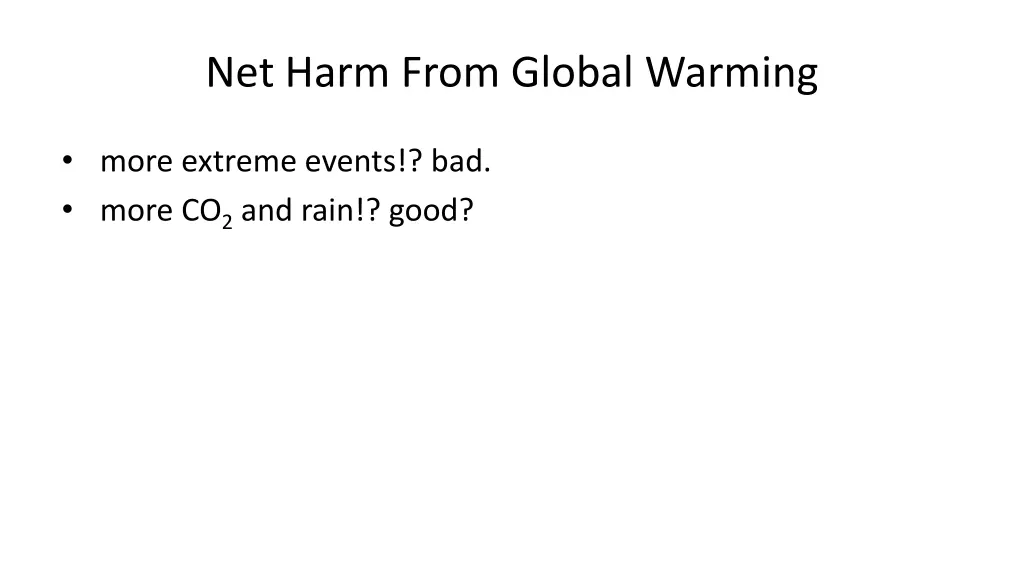 net harm from global warming