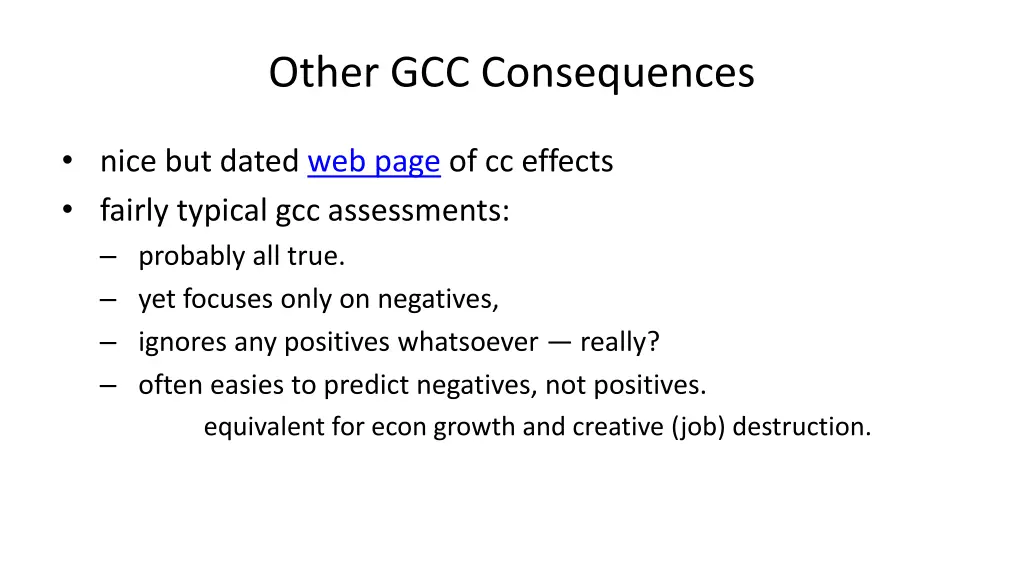 other gcc consequences