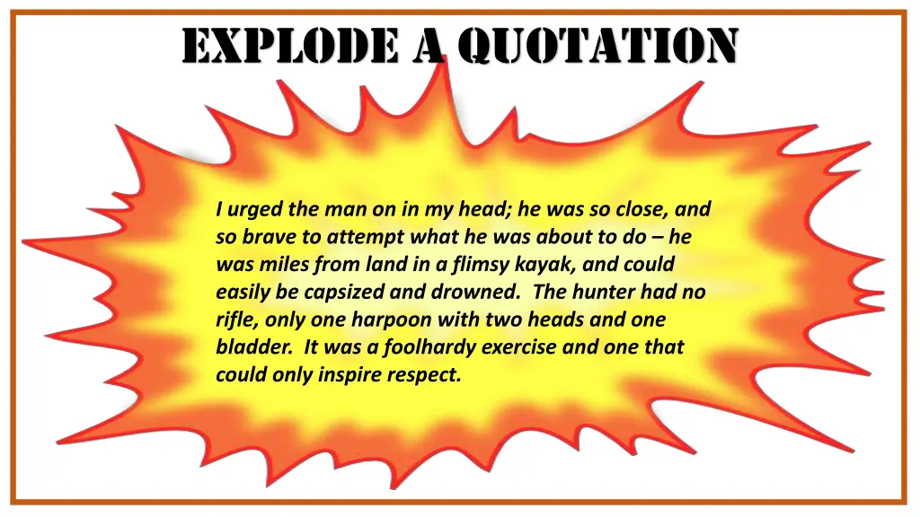 explode a quotation 9