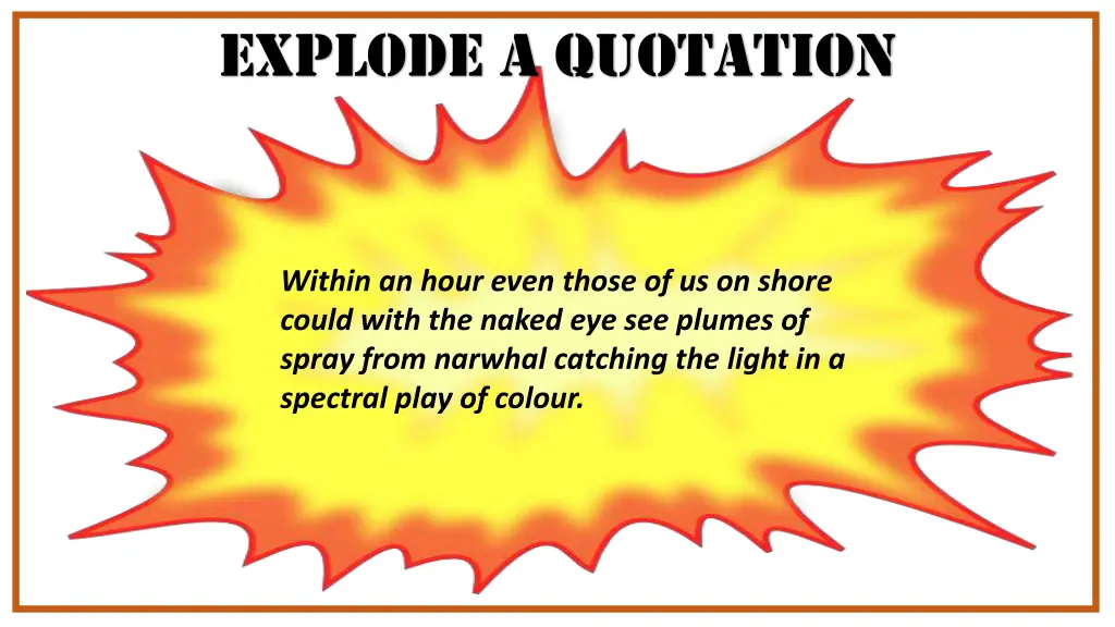 explode a quotation