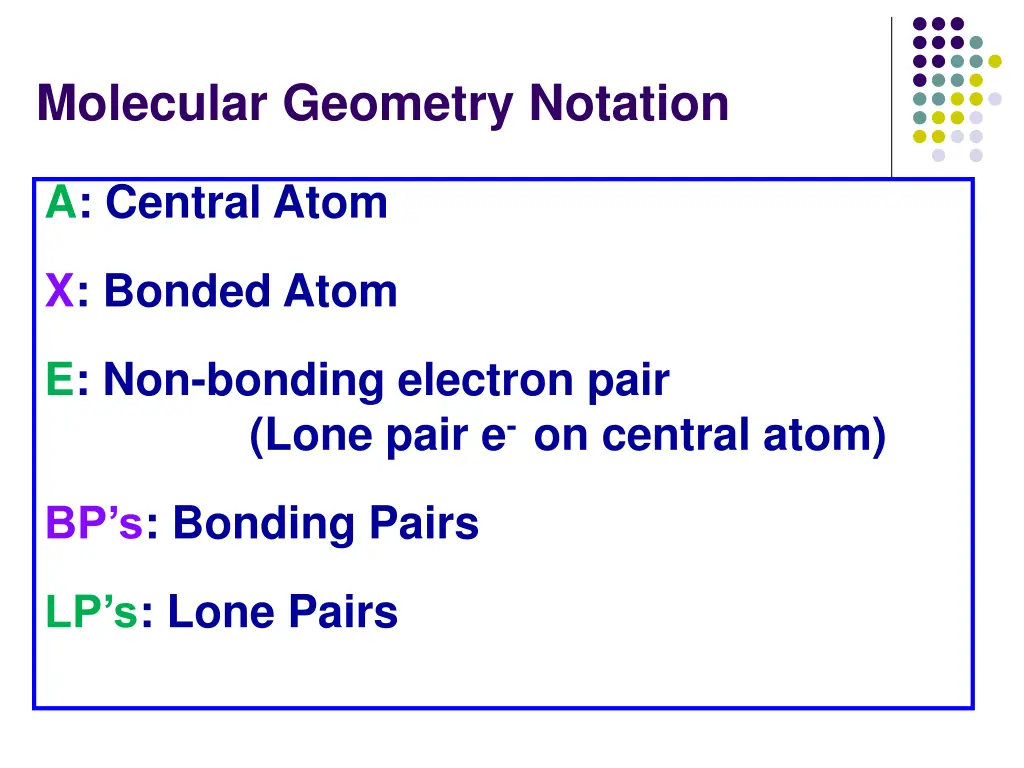 molecular geometry notation