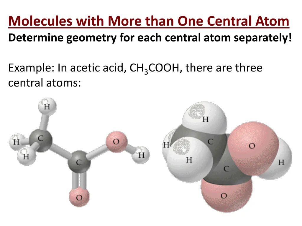 molecules with more than one central atom