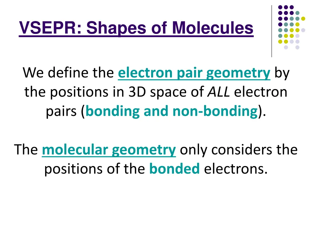 vsepr shapes of molecules 1