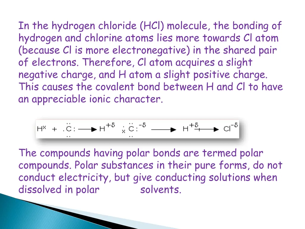 in the hydrogen chloride hcl molecule the bonding