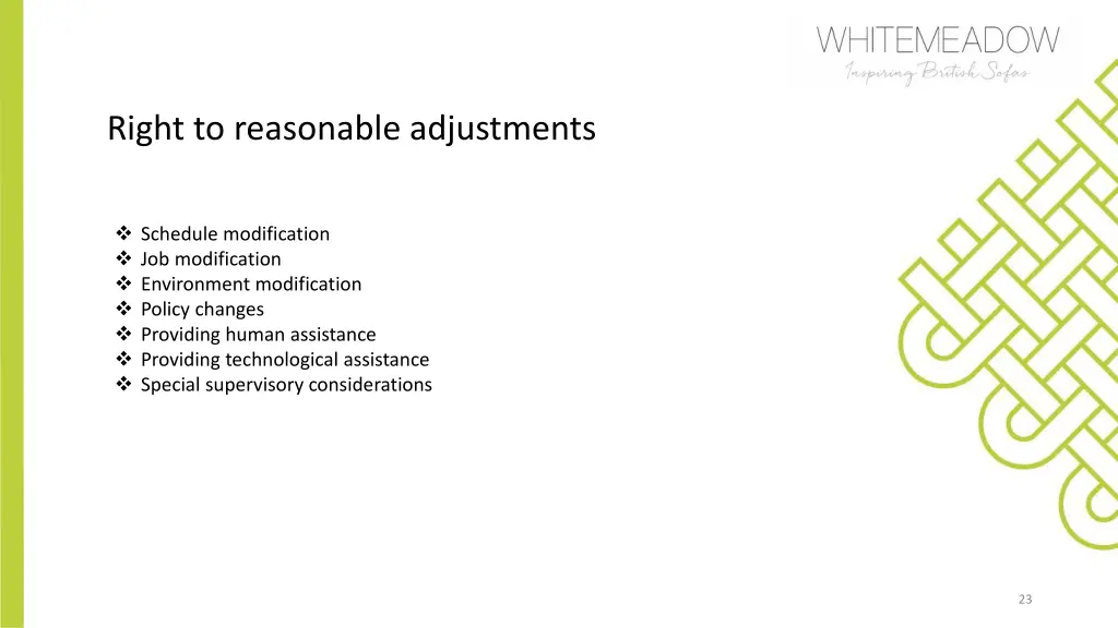 right to reasonable adjustments