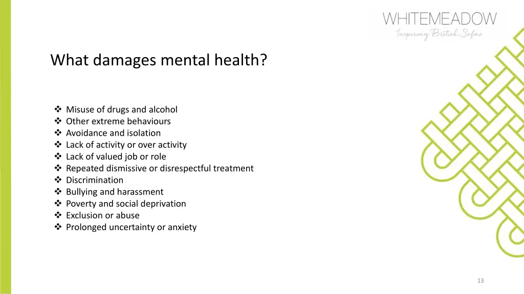 what damages mental health