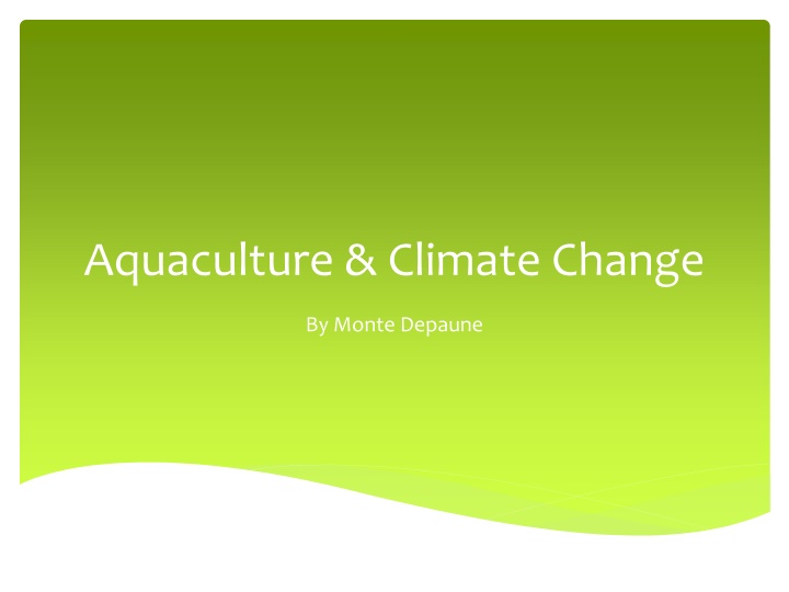 aquaculture climate change