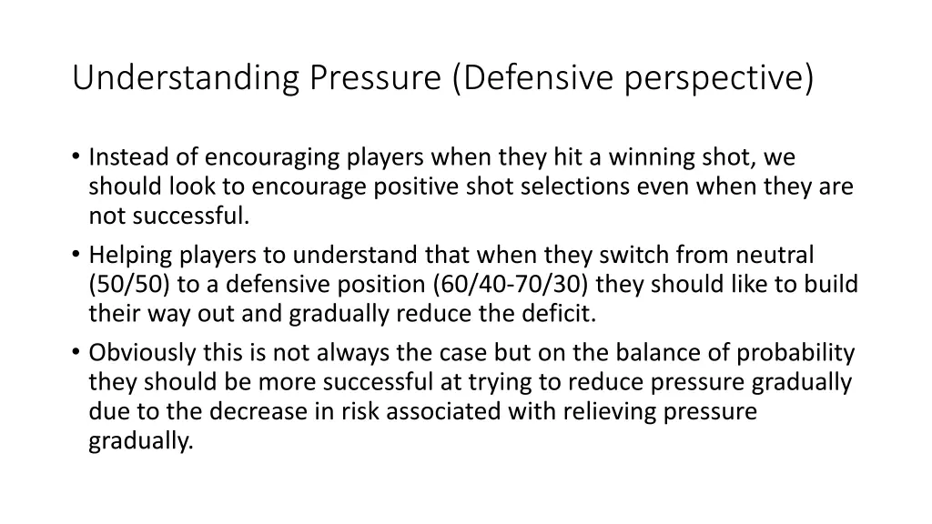 understanding pressure defensive perspective 1