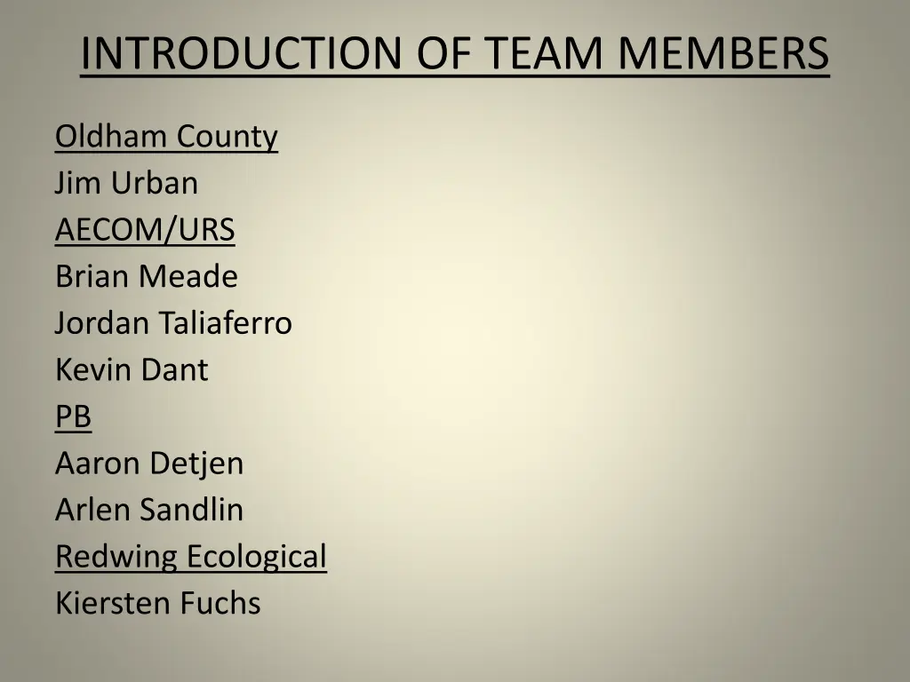 introduction of team members 1