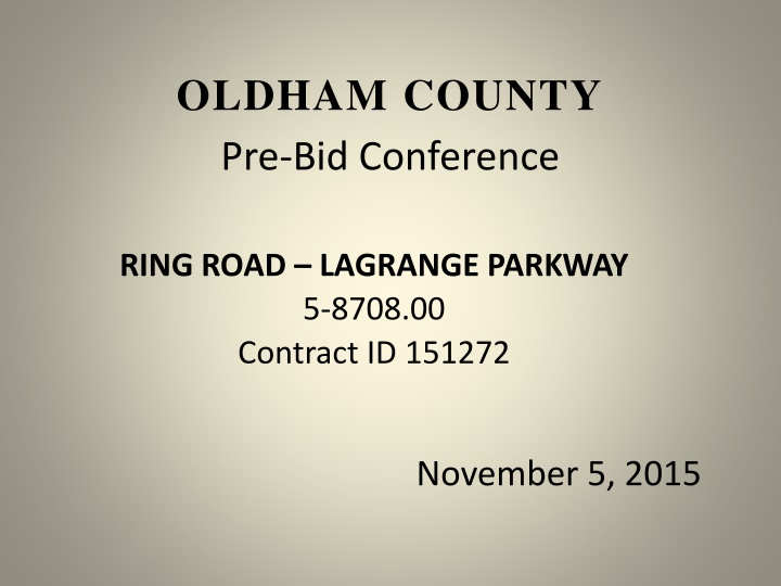 oldham county pre bid conference