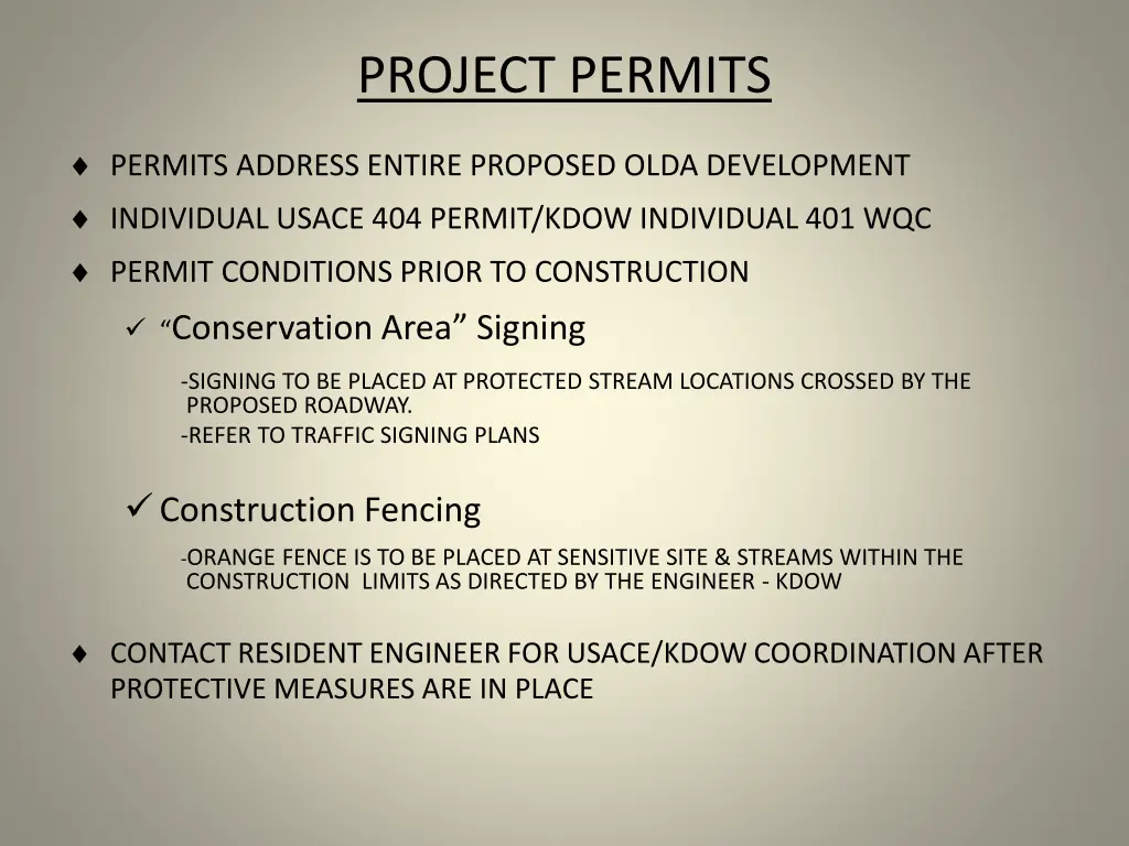 project permits